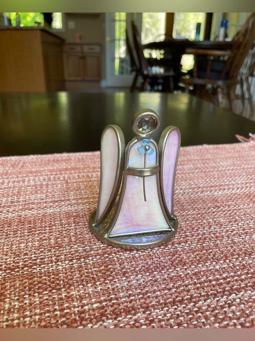(4/$20) Stained Glass Angel Tealight Candle Holder